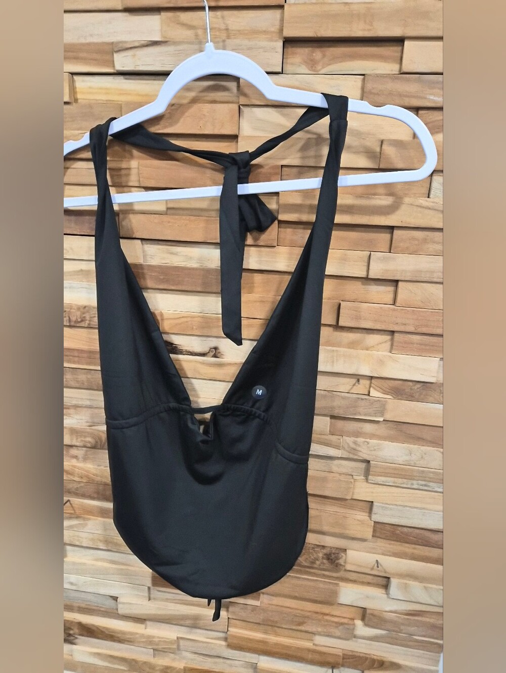 Pacsun Third Chatn Halter-Neck Plunging  Swimsuit Top - Size M - New With Tags